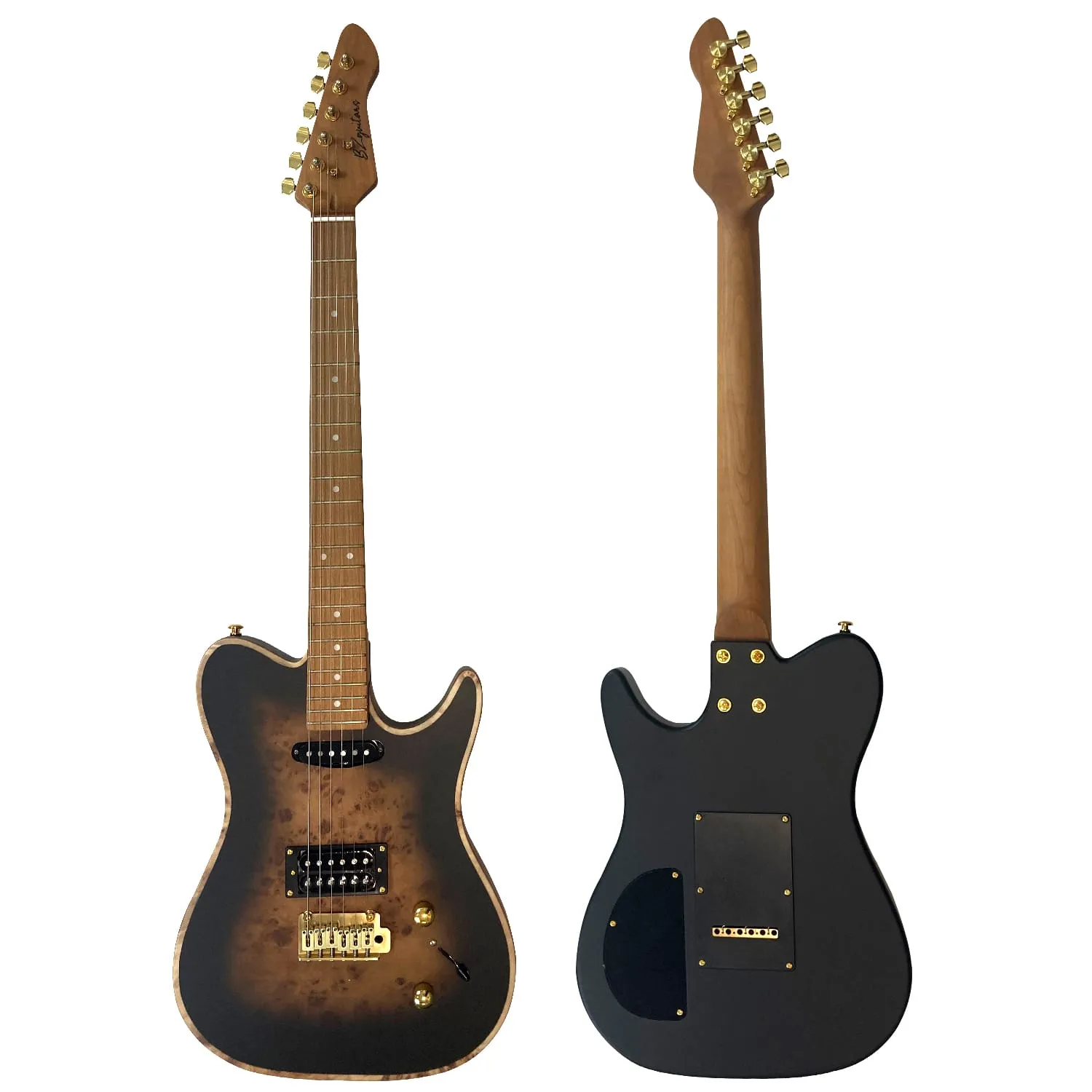 גיטרה חשמלית שחורה BZguitars BZ-T5-BURL