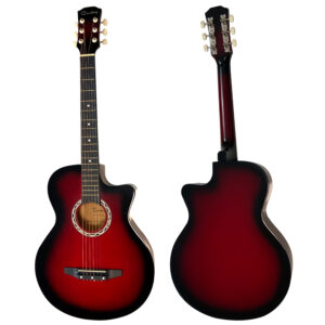 גיטרה אקוסטית אדומה