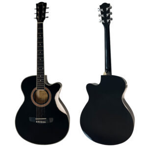 גיטרה אקוסטית שחורה