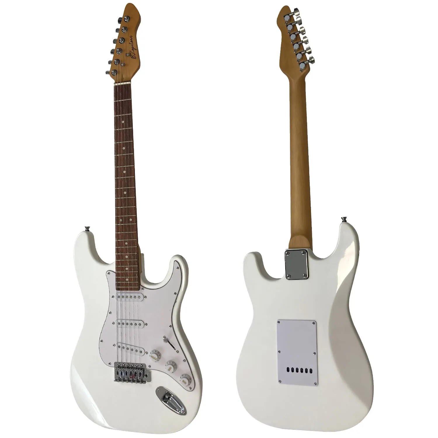גיטרה חשמלית לבנה BZ-S1-wh BZGUITARS