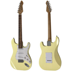 גיטרה חשמלית צהובה