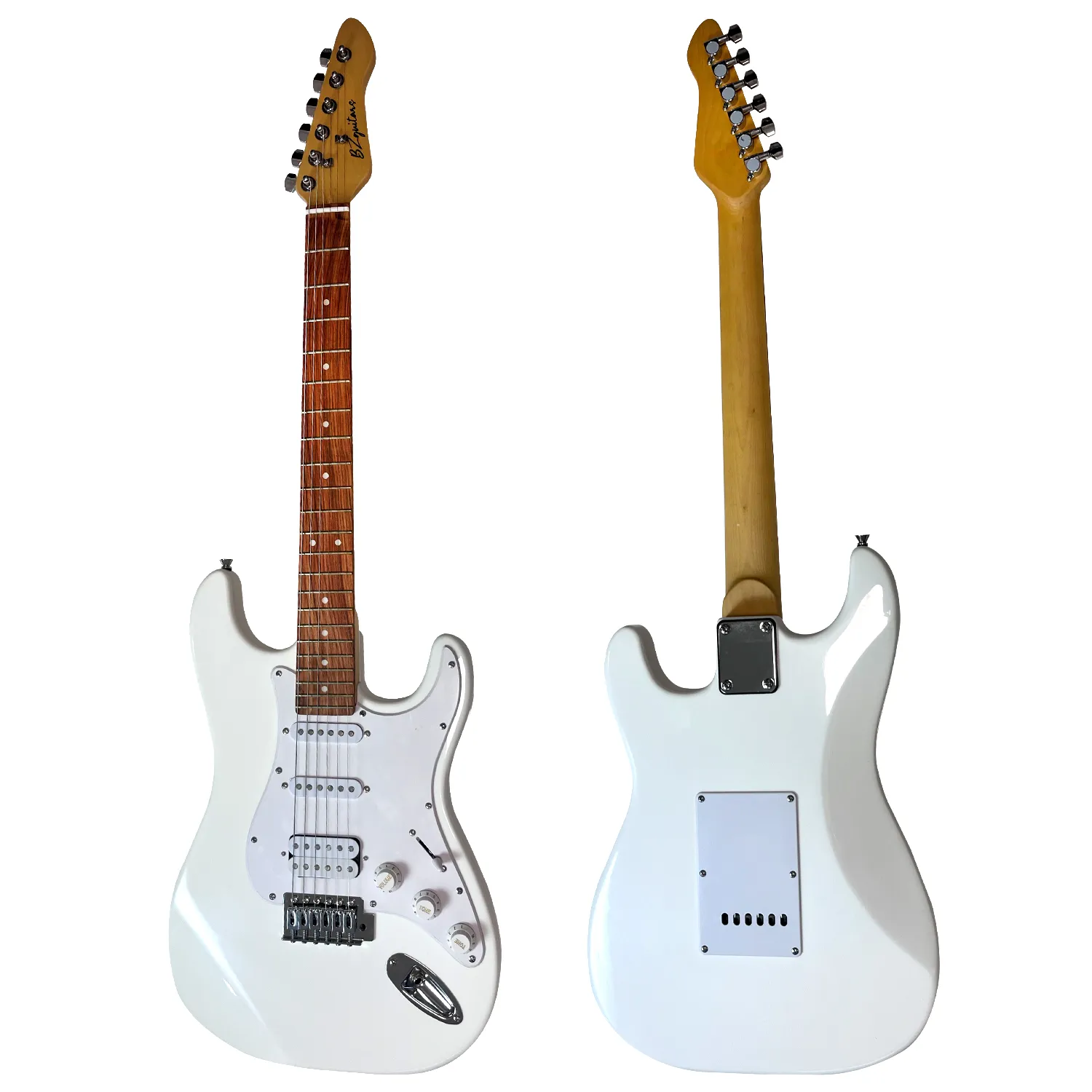 גיטרה חשמלית לבנה BZ-S1-WH-HSS BZGUITARS